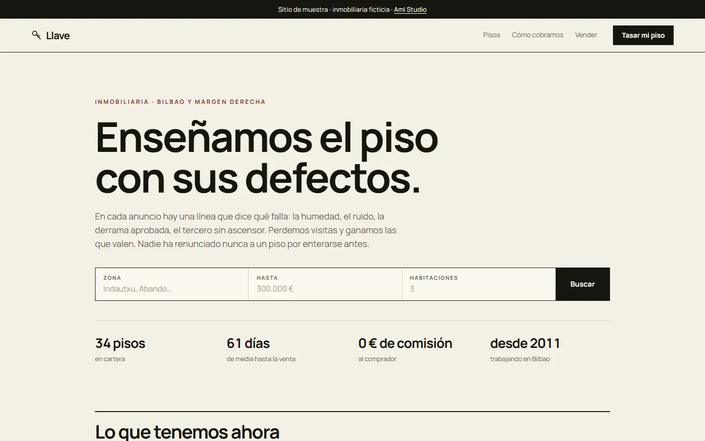 Llave — sample site for an estate agency