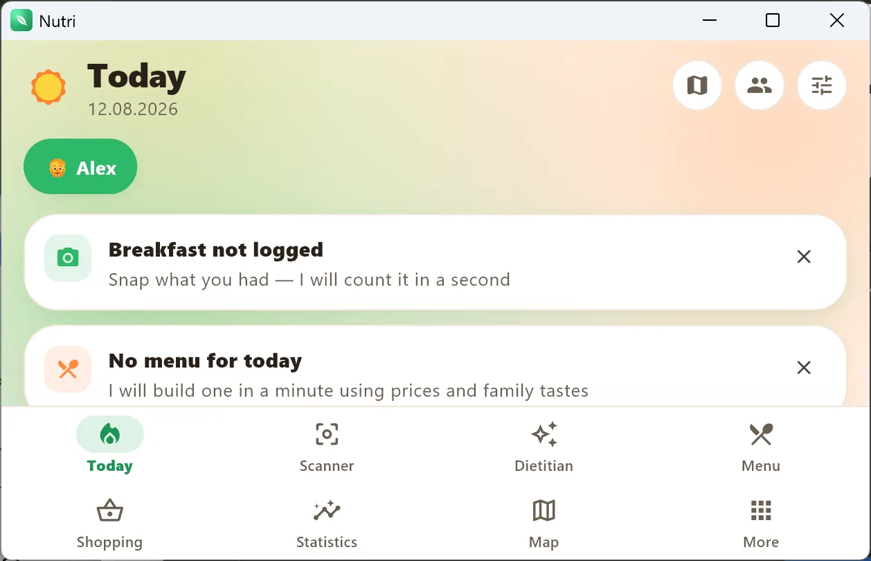 Nutri — eating well as a family