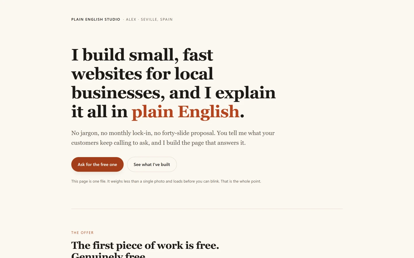 Plain English Studio — the English-language shopfront